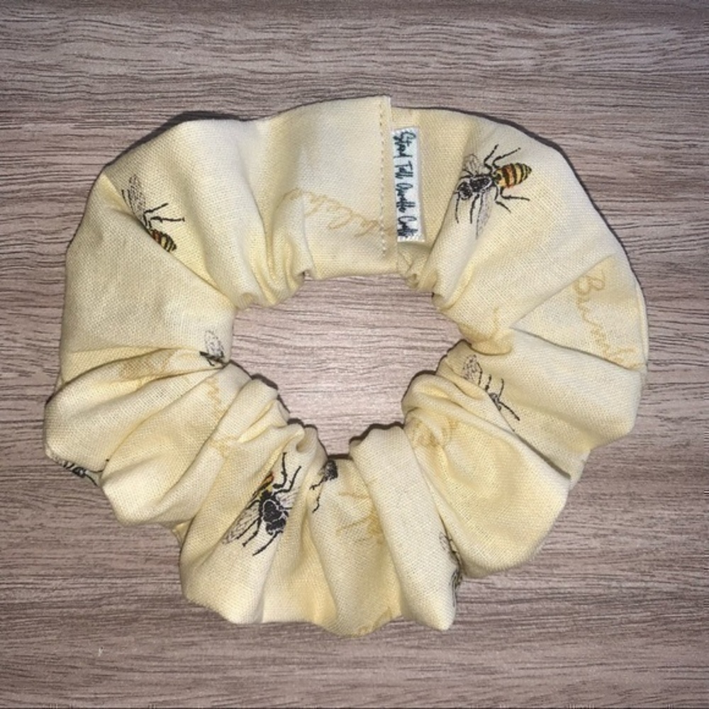 $7ea or 3/$15 Bumblebee yellow hair Scrunchie handmade new